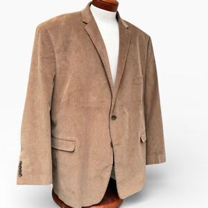 Saddlebred 56R Tan Brown Corduroy Blazer Sport Coat Everyday Business Casual